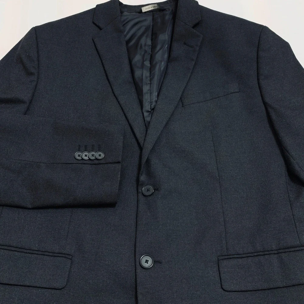 Banana Republic Slim Fit Blazer Jacket Men 44R Charcoal 2-Button Single-Breasted
